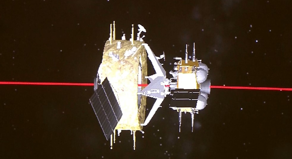 The Chang’e-6 spacecraft docked in lunar orbit before the return trip to Earth